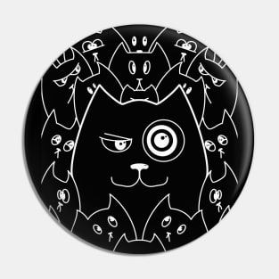 Cartoon Qute Cat Doodle / Cats illustration / Cat line art Pin