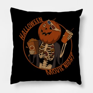 Halloween movie night Pillow