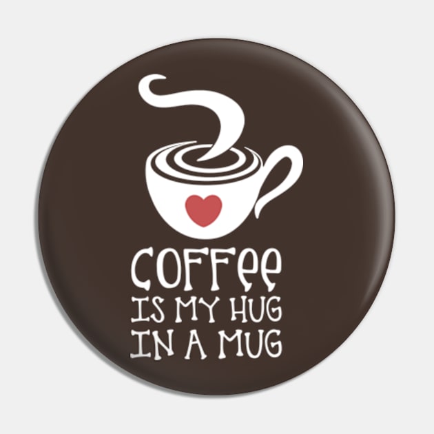 Coffee is my Hug in a Mug Pin by Artizan