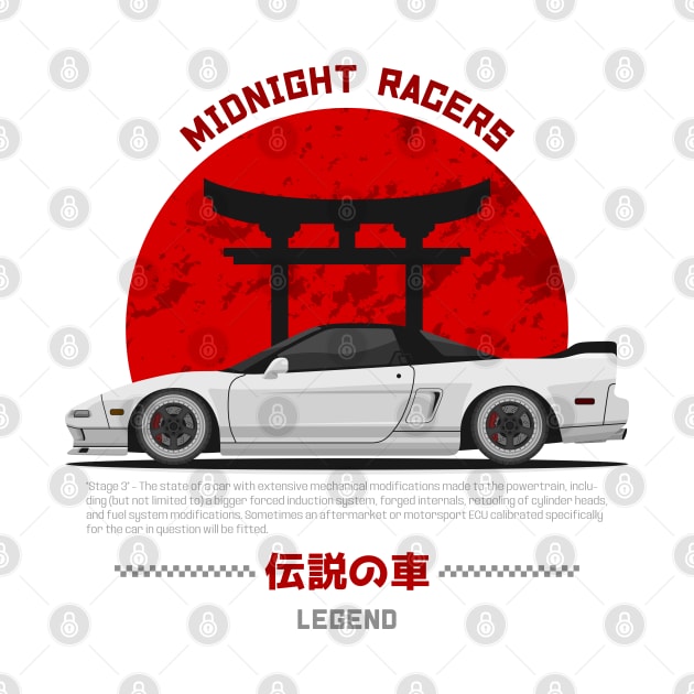 Midnight Racer White NSX JDM by GoldenTuners