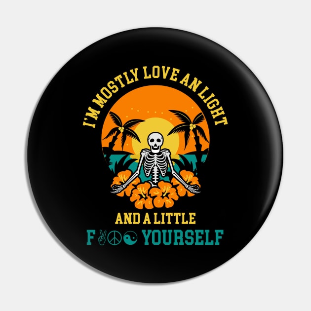 Funny Meditation Meditating Yoga Skeleton Pin by merchmafia