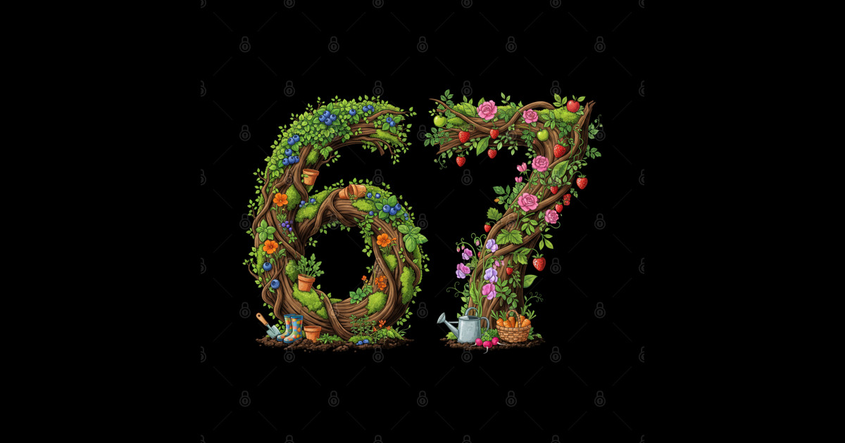 67 Six Seven Meme Gardening 67 Meme 67 Six Seven Sticker Teepublic