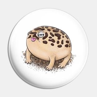 Cute brown desert rain frog cartoon illustration Pin