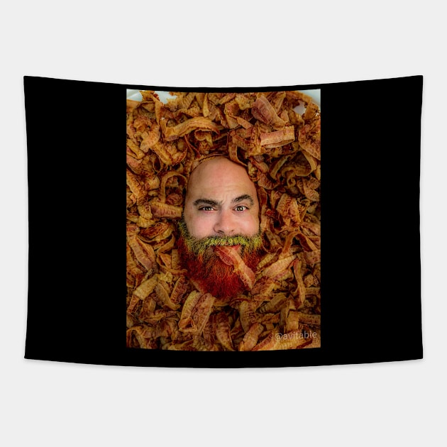 Bacon Smile Tapestry by avitable