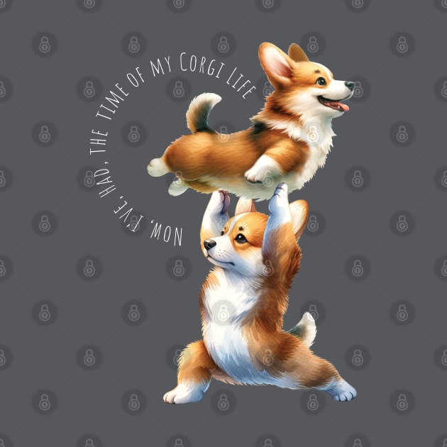 Corgi & Johnny Dancing Lift Corgi Life by figandlilyco