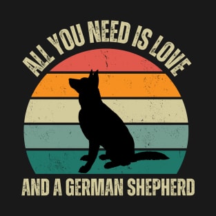 Guardian Hearts: Unwavering loyalty and love, embodied by German Shepherds! T-Shirt