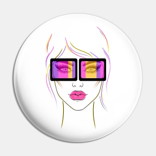 Fashionable girl Pin