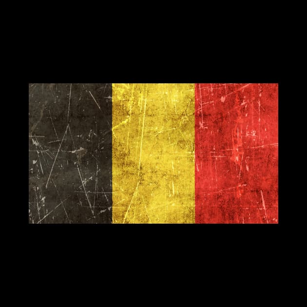 Vintage Aged and Scratched Belgian Flag by jeffbartels