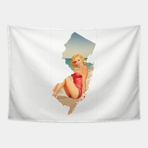 New Jersey Pinup Tapestry by fearcity