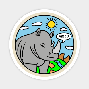 Cute cartoon rhino Magnet