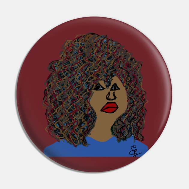 Curlyhair Reddish Natural Hair Queen Pin by EllenDaisyShop