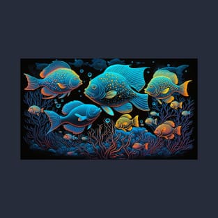 Underwater World 70's style T-Shirt