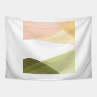 Abstract pink and green landscape Tapestry