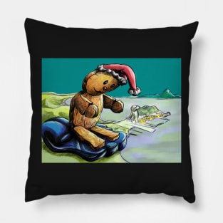 Xmas Ginger breadman with Gibraltar Theme Pillow