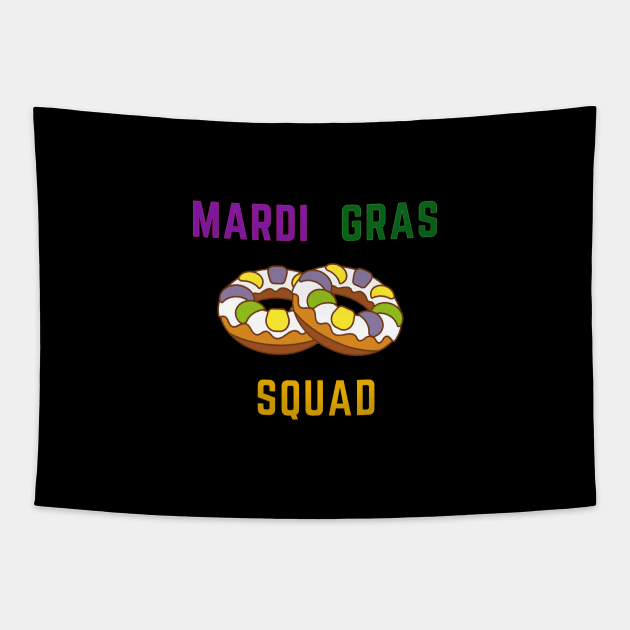 Mardi Gras Fat Tuesday and Eat Donuts. Tapestry by TrippleTee_Sirill