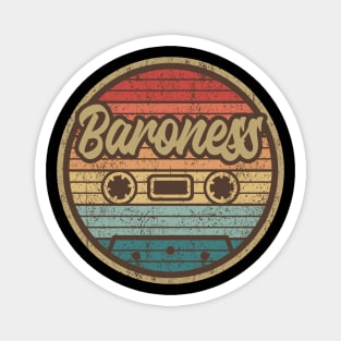 baroness cassette retro circle Magnet