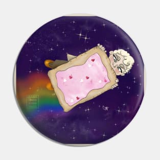 Aziraphale on a Pop Tart (Nyanziraphale) Pin