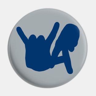 LA Rocks Silhouette, Blue Pin