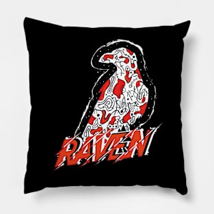 Raven in the sky Pillow