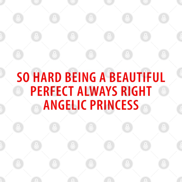 So Hard Being A Beautiful Perfect Always Right Angelic Princess by Emilied