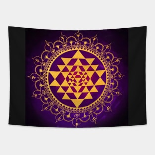 Sacred Geometry Sri Yantra Tapestry