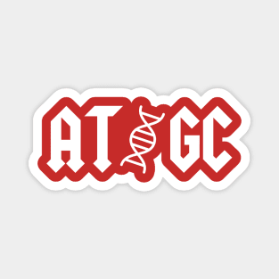 AT GC AC/DC Molecular Biology genetic code red Magnet