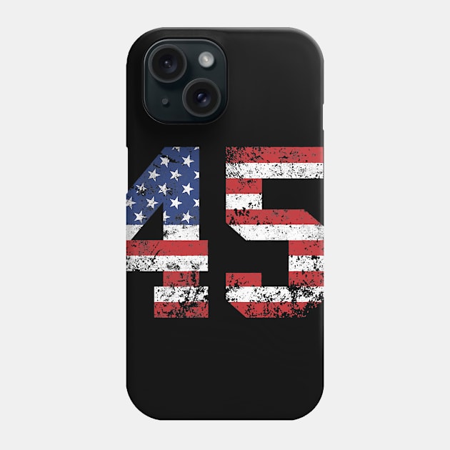 45 Squared Trump 2020 Second Term USA Vintage Phone Case by Gounf