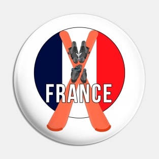 Cool Ski Flag of France Pin