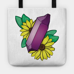 Amethyst and Yellow Flowers Tote