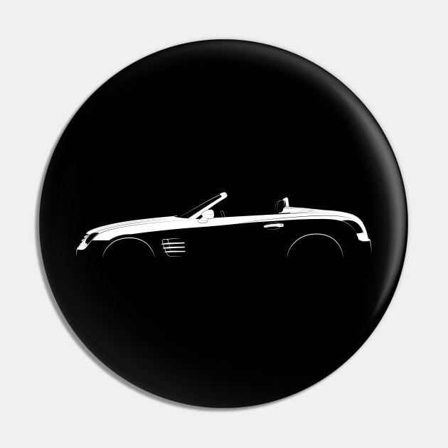 Chrysler Crossfire Roadster Silhouette Pin by Car-Silhouettes