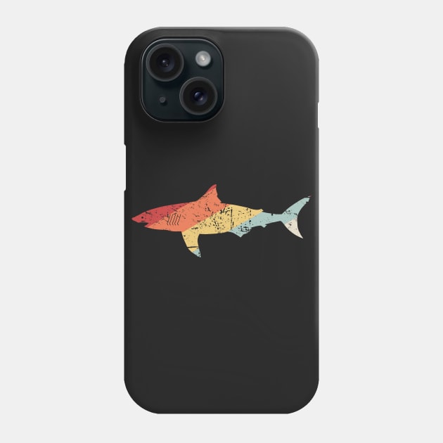 Retro Vintage Great White Shark Phone Case by MeatMan