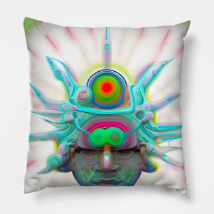Dosed in the Machine (7) - Trippy Psychedelic Art Pillow