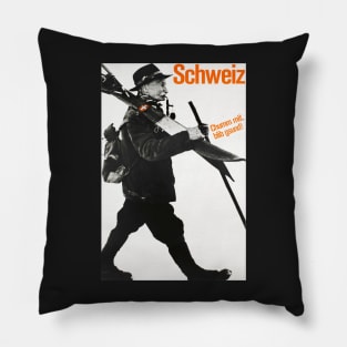 Schweiz, Chumm mit blib gsund, Ski Poster Pillow