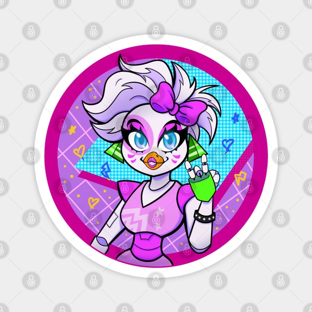 Fnaf Security Breach Glam Rock Chica Five Nights At Freddys Magnet Teepublic 