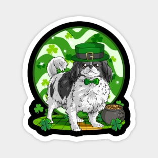 Japanese Chin Dog St Patricks Day Leprechaun Magnet