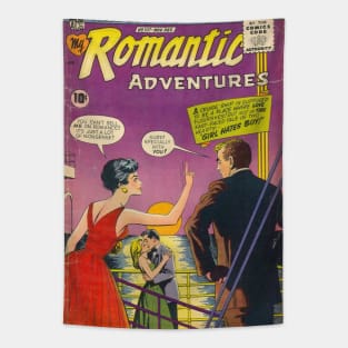 Vintage "Romantic Adventures" Cover Tapestry