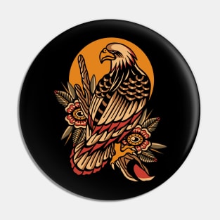 Eagle traditional tattoo Pin