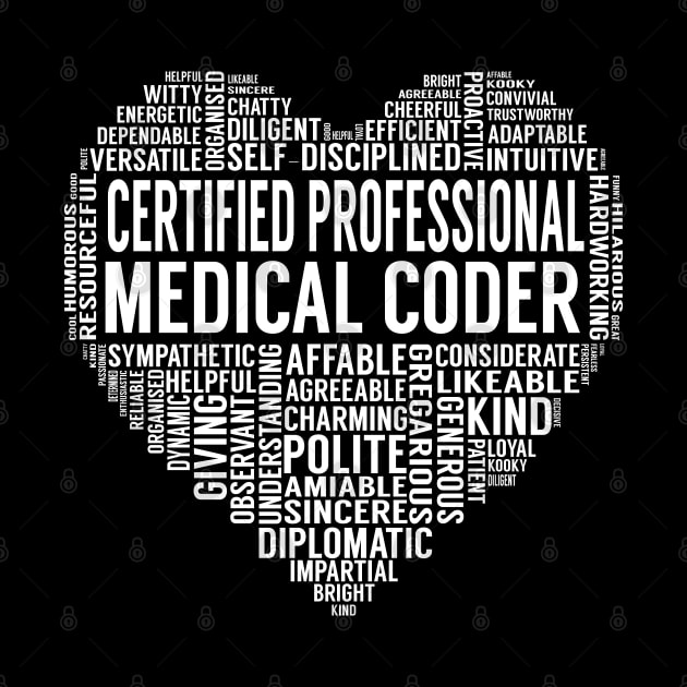 Certified Professional Medical Coder Heart by LotusTee