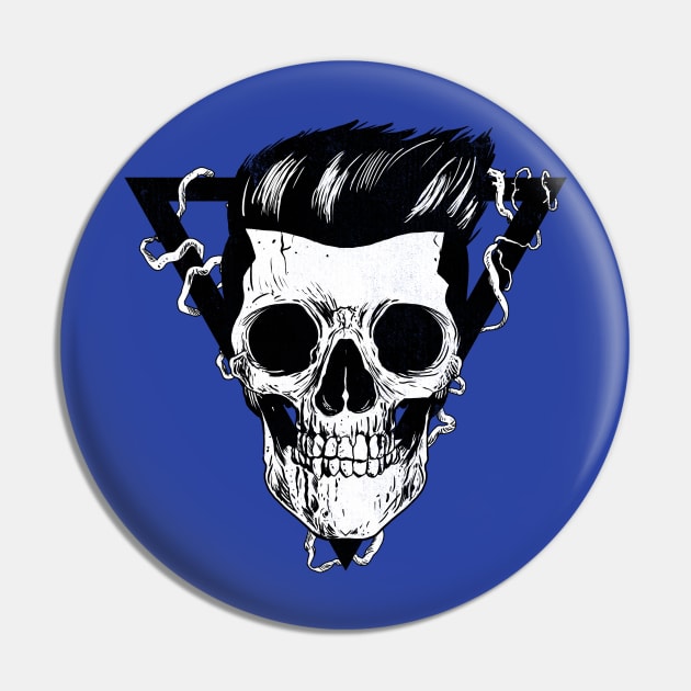 Skull Weekend Hipster Pin by Analog Designs