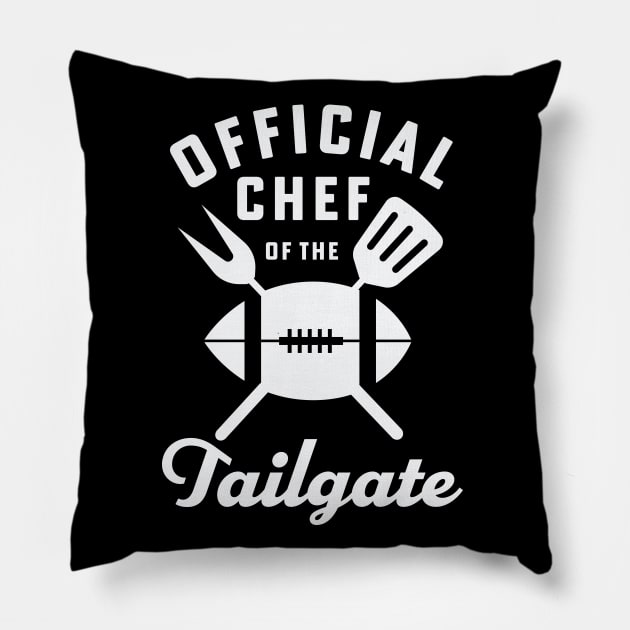 Tailgate Chef Football Tailgating Official Chef of the Tailgate Pillow by PodDesignShop