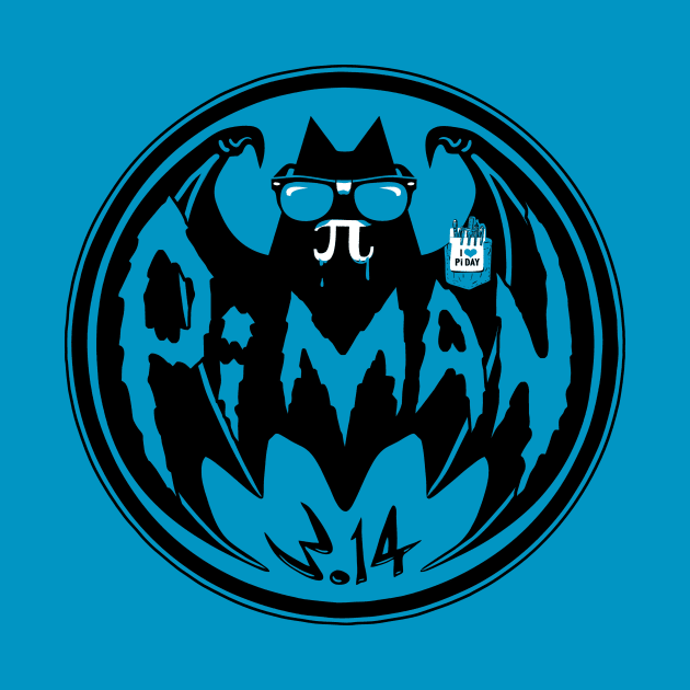 Pi Man Vampire Bat Logo by Mudge