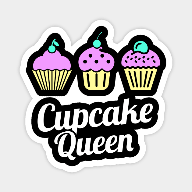 Cupcake Queen | Cute Baking Graphic Magnet by MeatMan