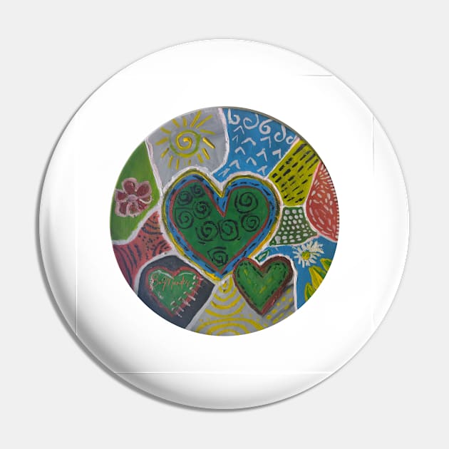 patchwork handpainted art Pin by FilMate