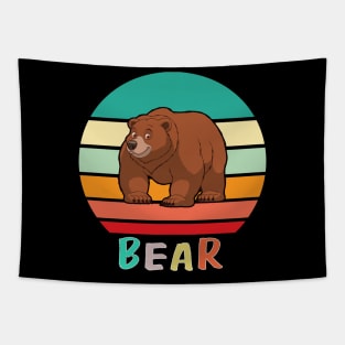 Vintage Retro Bear Tapestry