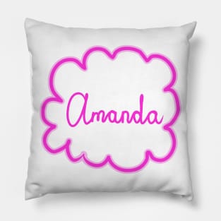 Amanda. Female name. Pillow