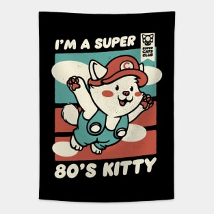 Vintage Kitty Video Game 80s by Tobe Fonseca Tapestry