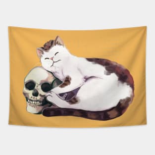 Skull Cat Tapestry