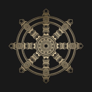 Golden Dharma Wheel T-Shirt