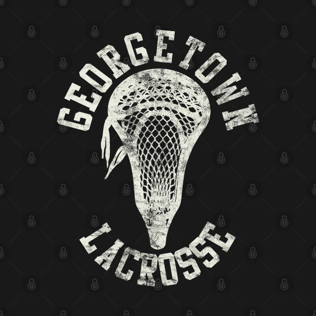 Georgetown Lacrosse Vintage Stickhead by tropicalteesshop