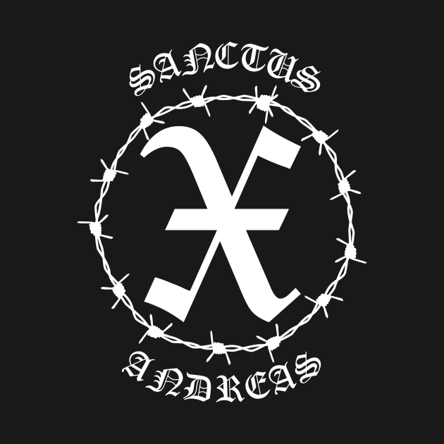 Saint Andrew Cross X Barbed Wire Gothic by thecamphillips